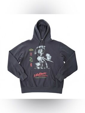 Nightmare on Elm Street Hoodie Large Freddy Krueger Horror Graphic Pullover